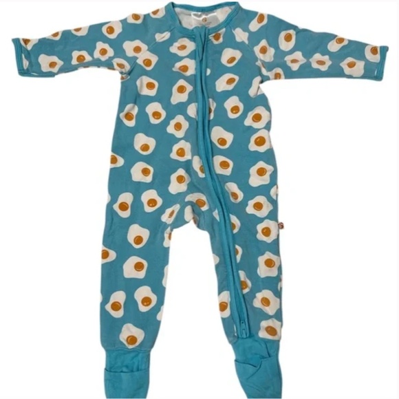 Tiny Kinfolk Zip Sleepers– Rainbow & Egg Print (Size 3-6/6-12mos)  [💥BUNDLE 2] - Picture 7 of 8